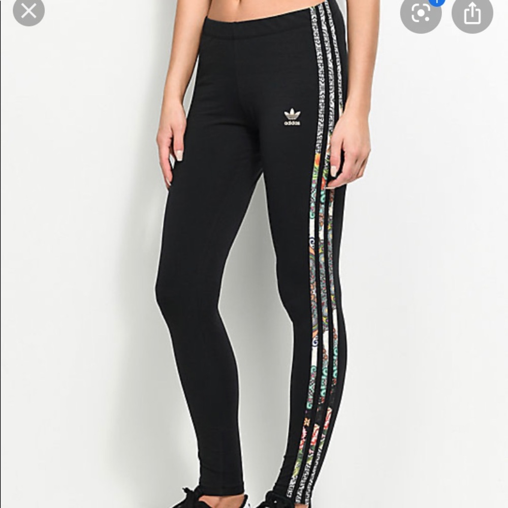 Adidas Striped Pattern Leggings